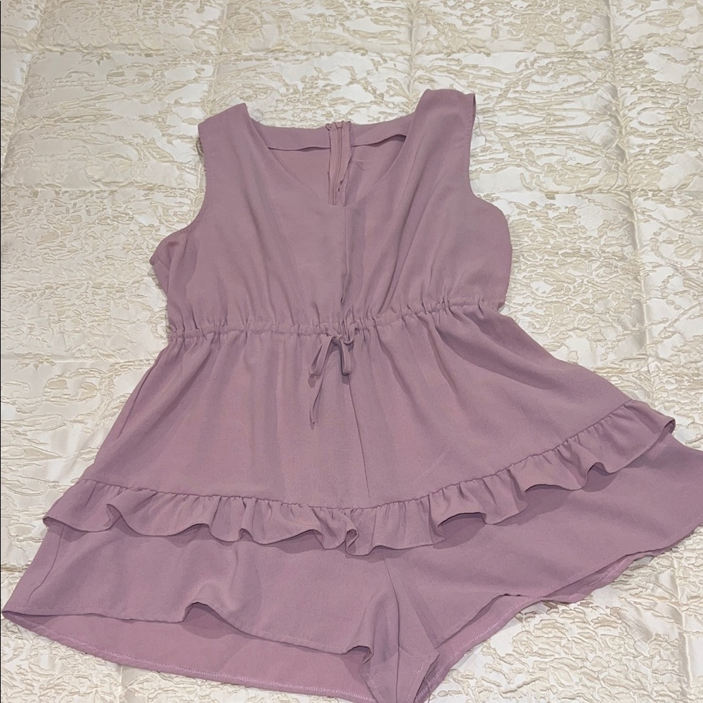Charming Lilac Ruffle Romper